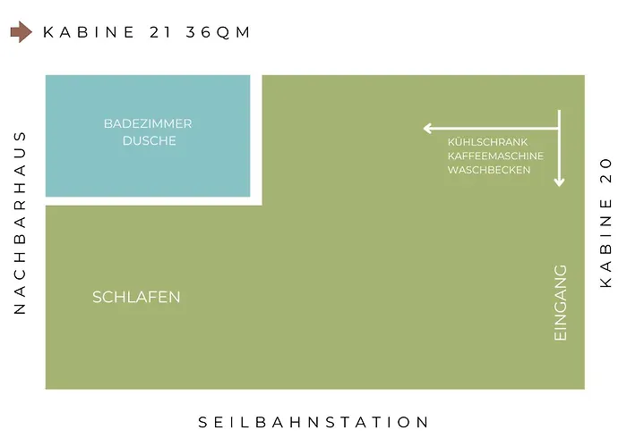 21 / Zentral / Terrasse / Seilbahn Blick